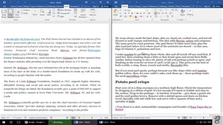 Can I open two Word documents side by side on iPad?