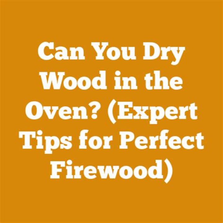 Can you dry wood in the oven?
