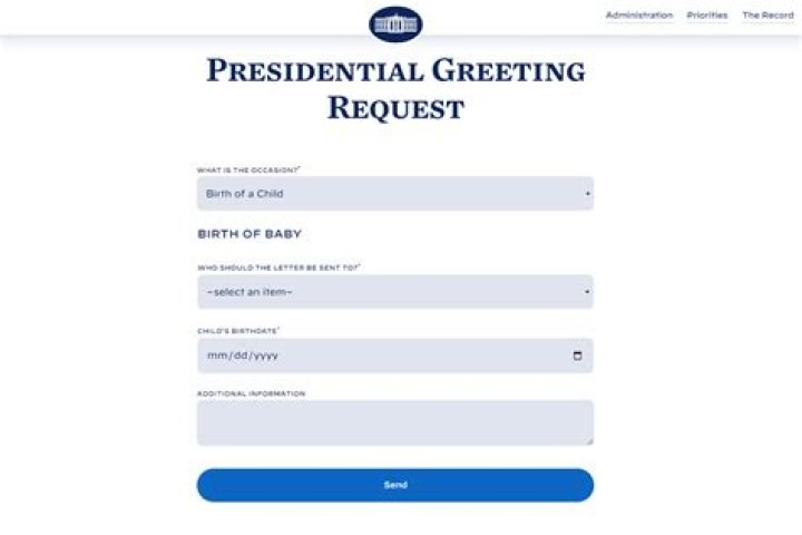How can I get a free greeting from the White House?