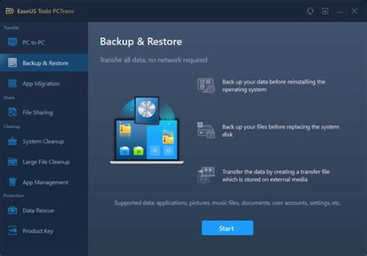 How do I backup data on my laptop?