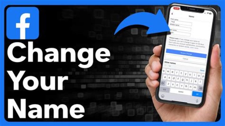 How do I change my name on Facebook on my mobile phone?