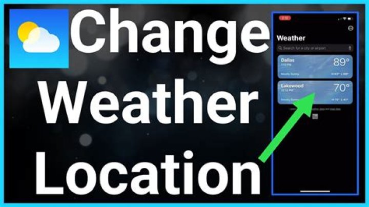 How do I change the default location on the Weather Channel app?