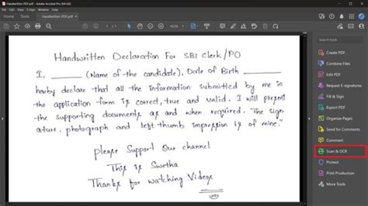 How do I convert handwritten to text?