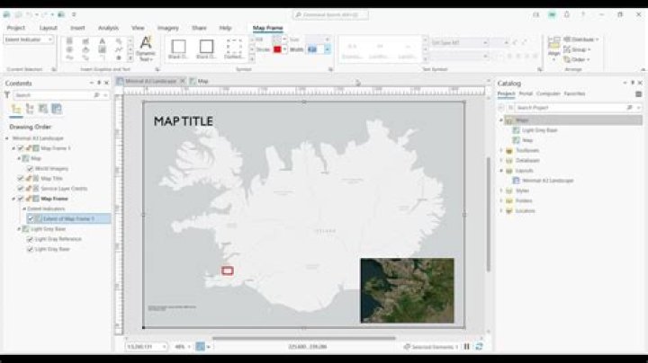 How do I create an inset map in ArcGIS?