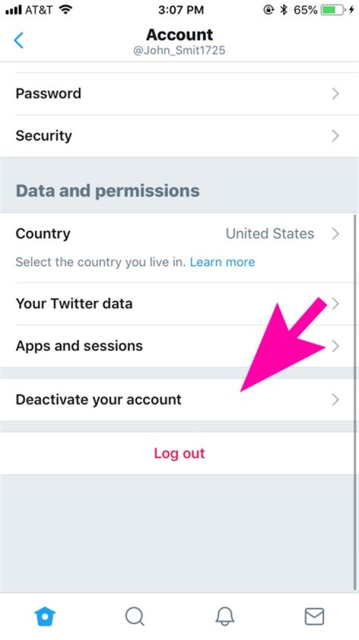 How do I delete a twitter account on my iPhone?