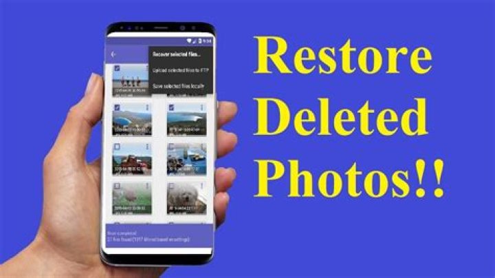 How do I find lost photos on my Android phone?