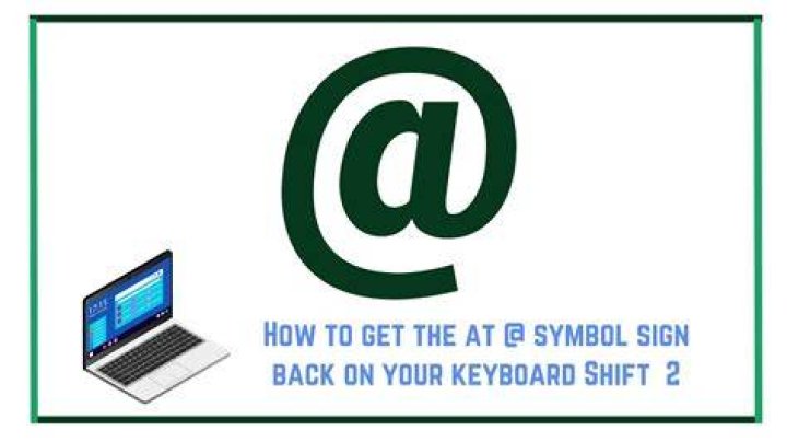 How do I get the at symbol back?