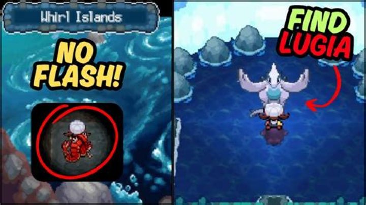 How do I get to Lugia in Whirl Islands?