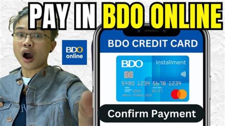 How do I pay my BDO credit card over the counter?
