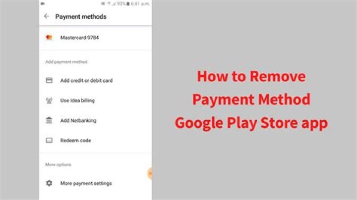 How do I remove Mastercard from Google Play?