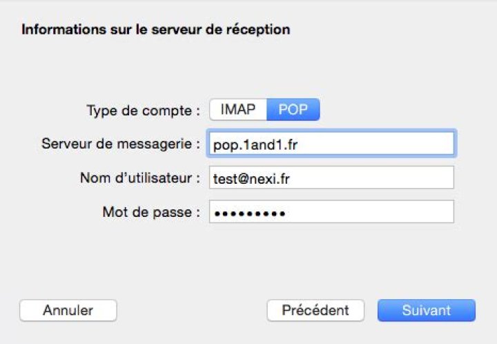 How do I setup my 1and1 email on my Mac?