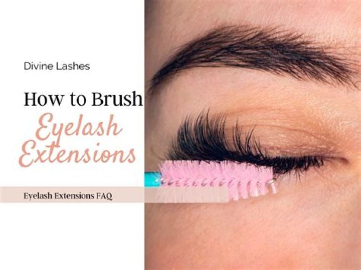 How do you brush eyelash extensions?