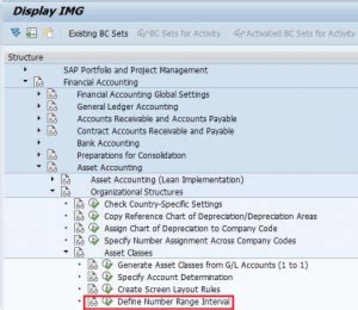 How do you change the number range interval in SAP?