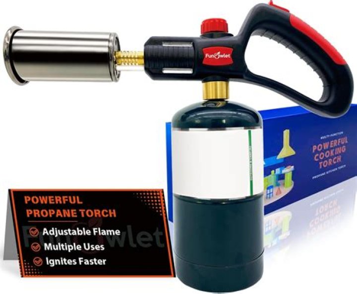 How do you light a propane torch with a lighter?