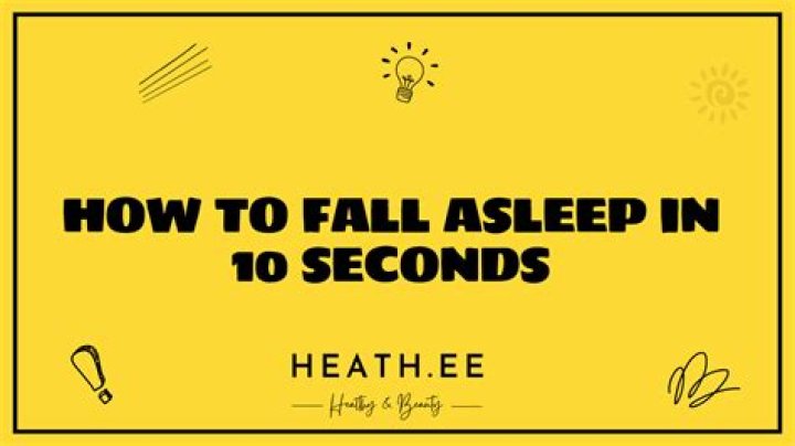 How do you make someone fall asleep in 10 seconds?