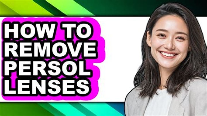 How do you remove Persol lenses?