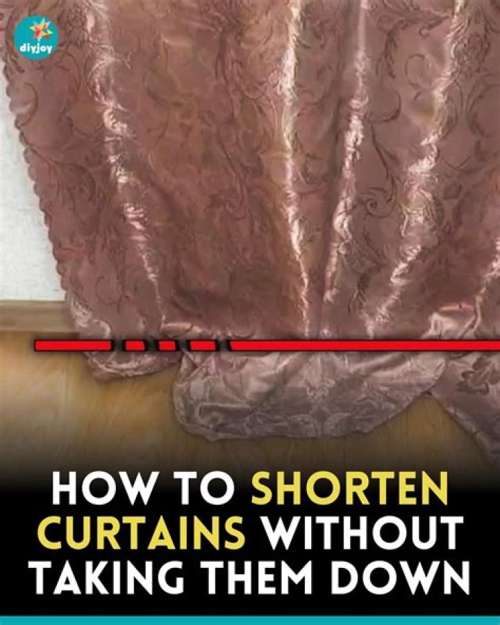 How do you shorten curtains without cutting them?