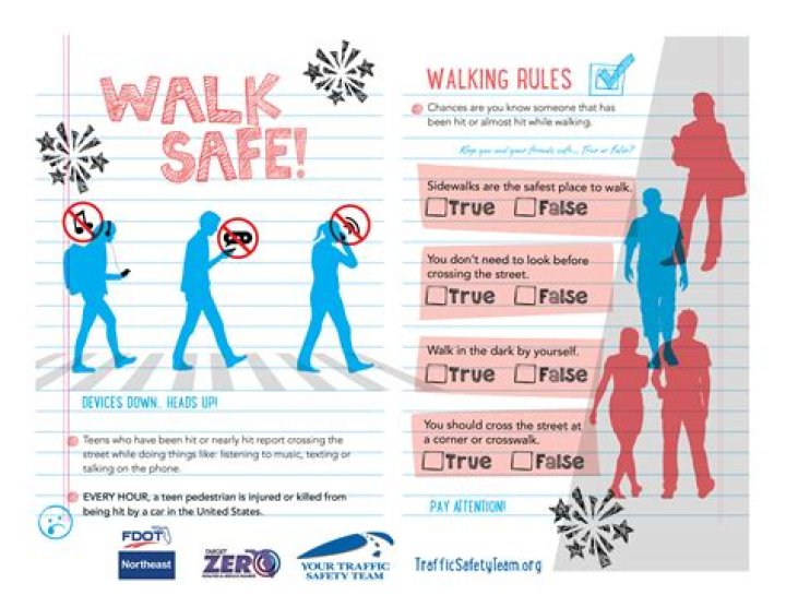 How do you walk on the road?