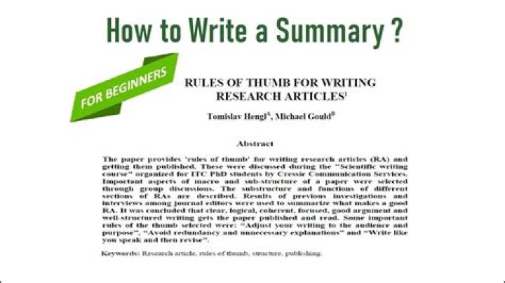 How do you write a listening summary?