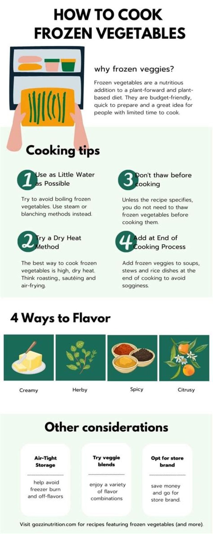 How long do I cook frozen vegetables?