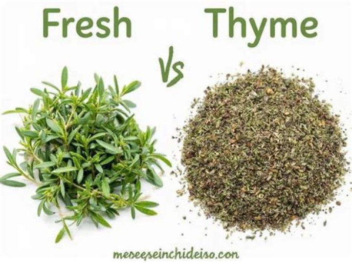 How much dried thyme equals a sprig of fresh?