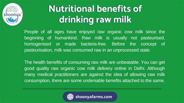 Is it healthy to drink raw milk?