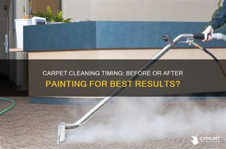 Should carpets be cleaned before or after painting?