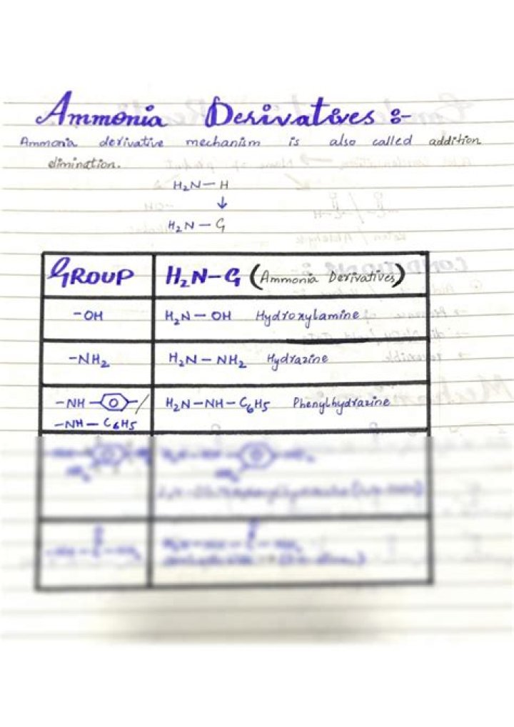 What are ammonia derivatives?