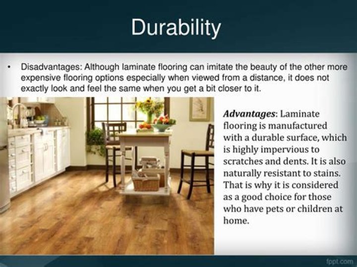What are the advantages and disadvantages of laminate flooring?