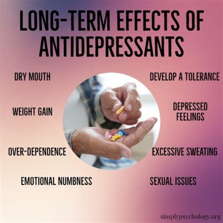 What are the long term effects of taking antidepressants?