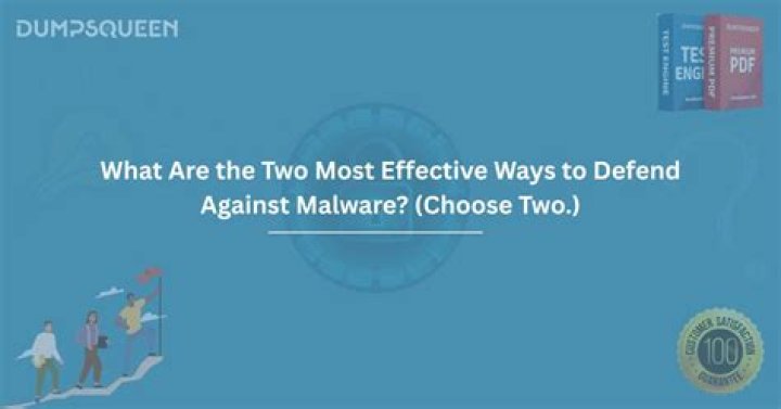 What are the two most effective ways to defend against malware choose two?