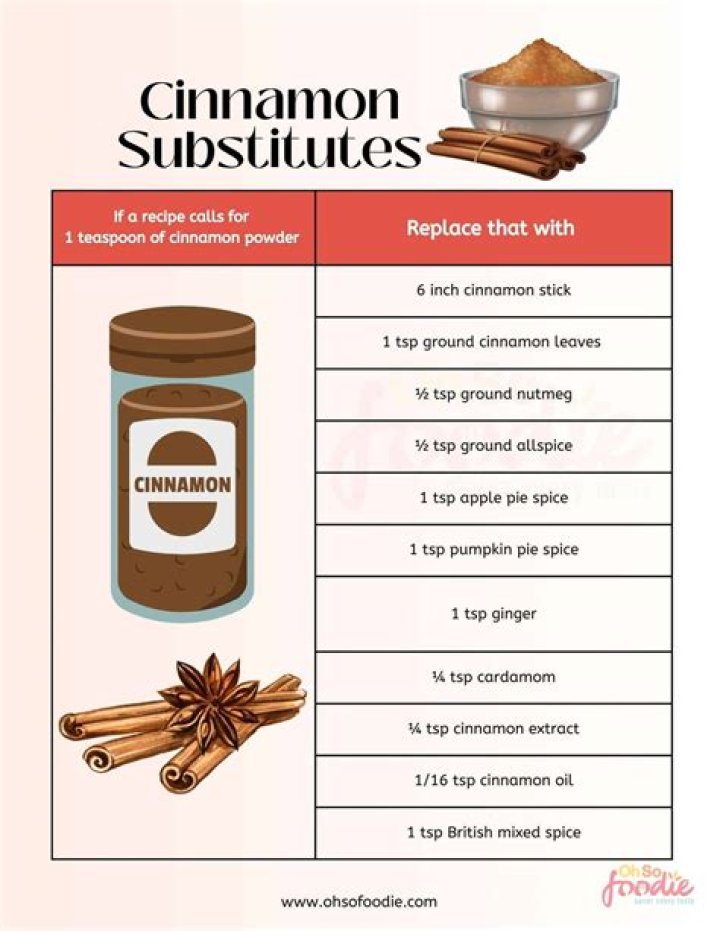What can I use as a substitute for cinnamon?