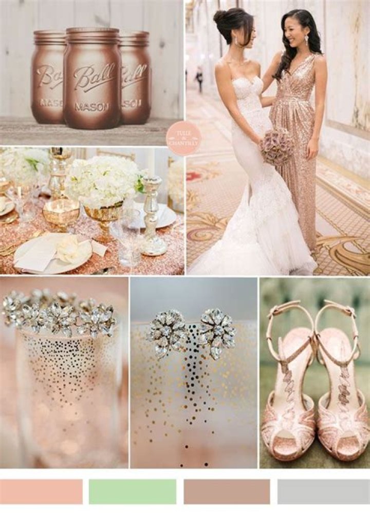 What colors go with Rose gold wedding?