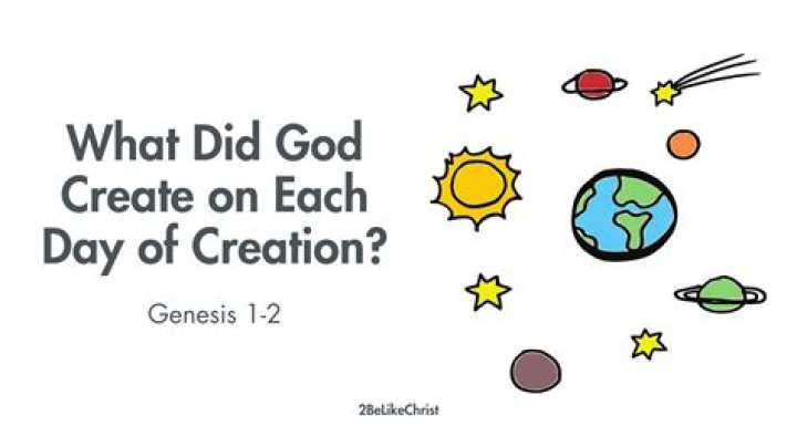 What did God do on each day?