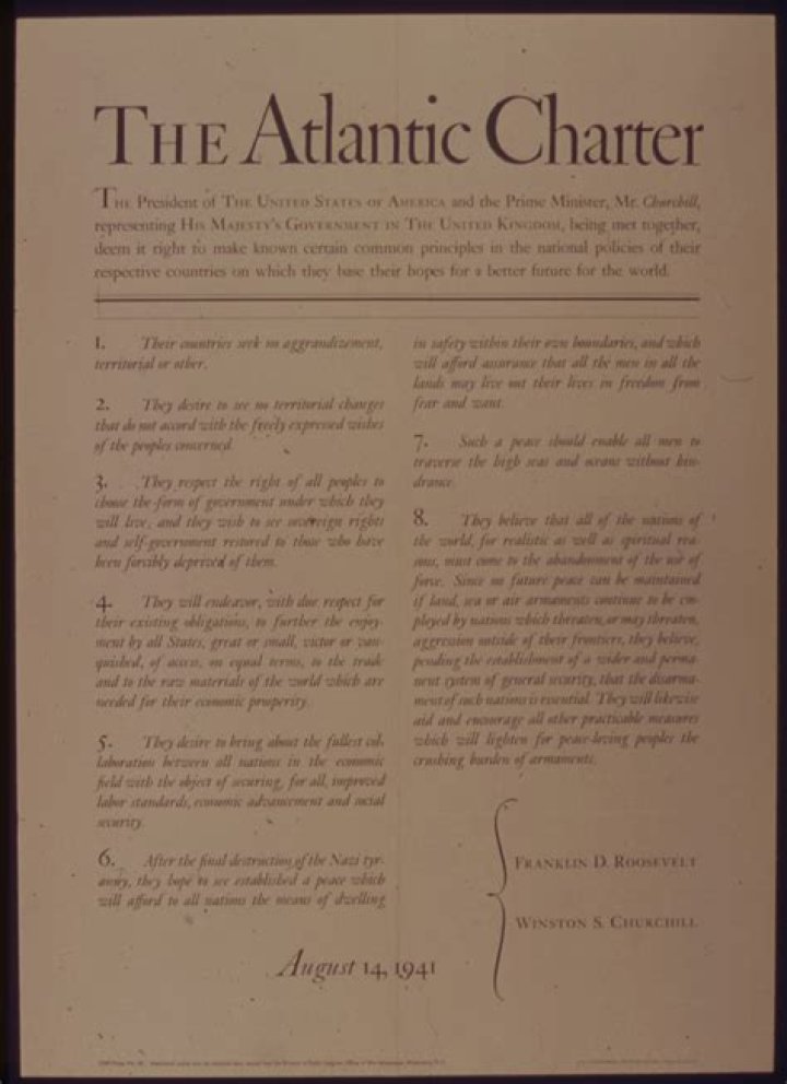 What did the Atlantic Charter declare?