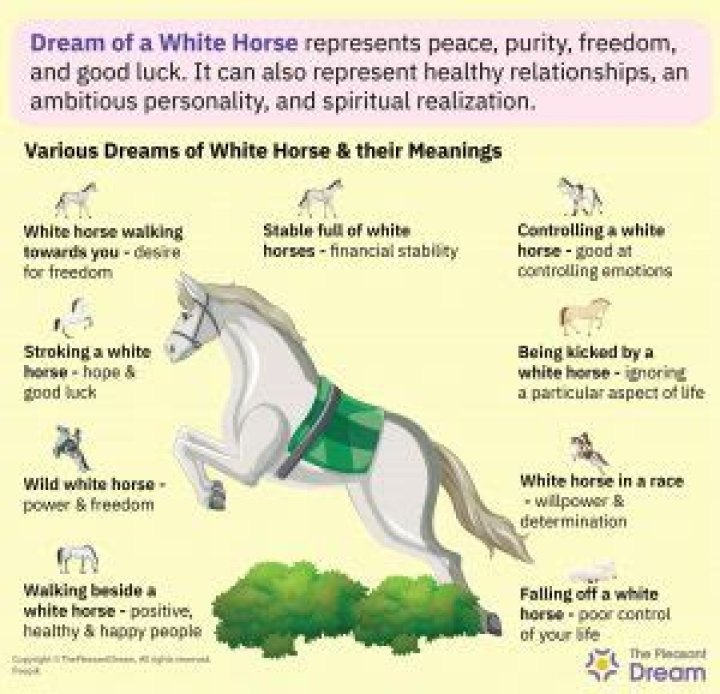 What does a white horse mean in a dream?