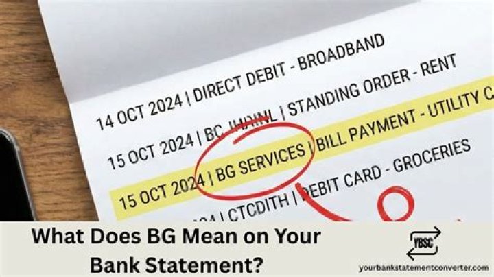 What does BG mean in banking?