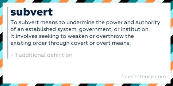 What does subvert mean in the Bible?