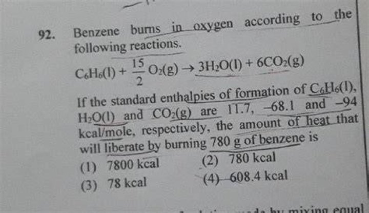 What happens when benzene burns?