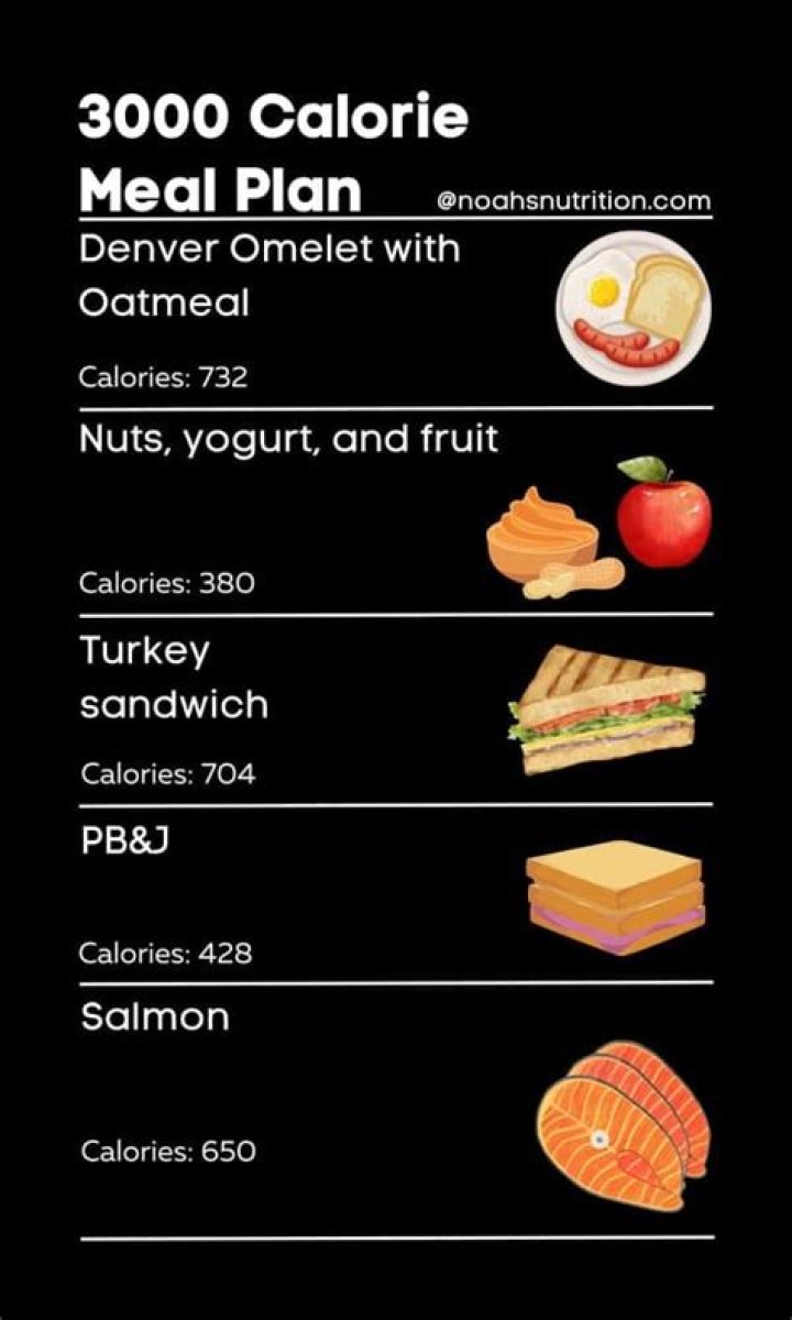 What is a 3000 calorie diet?