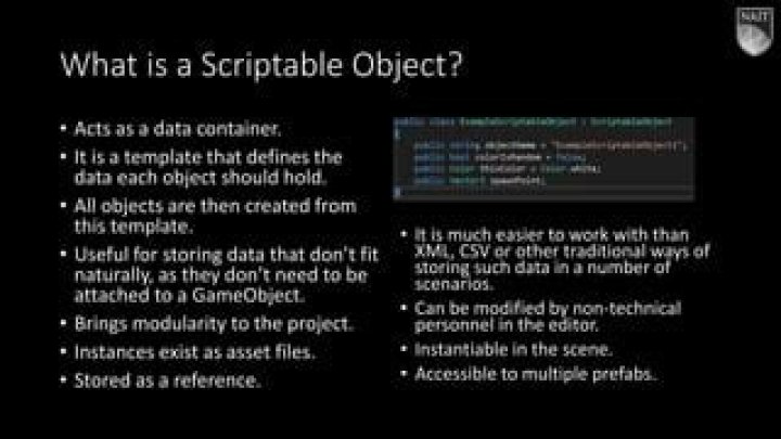 What is a scriptable object?