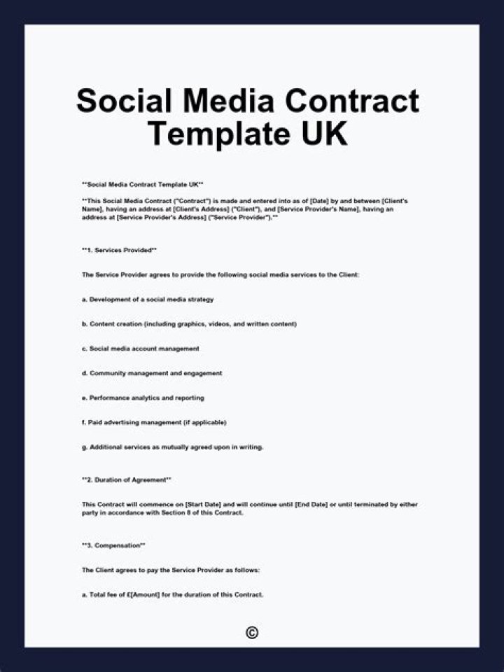 What is a social media contract?