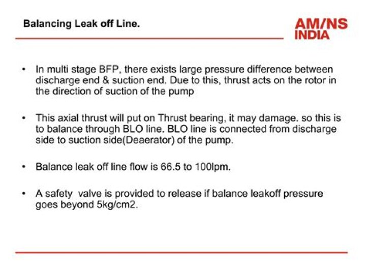 What is balance leak off line?