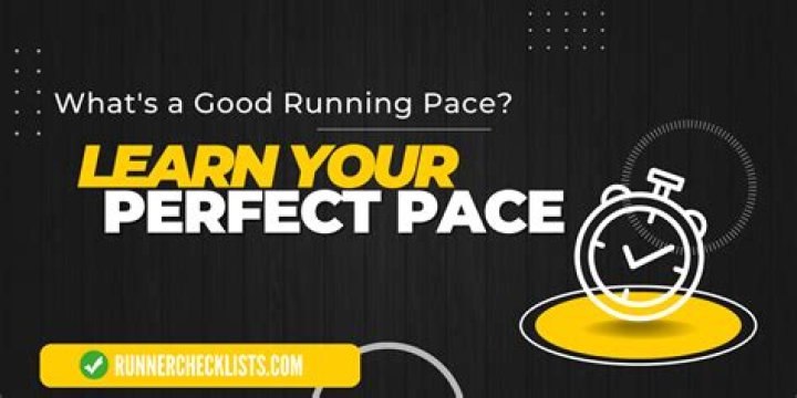 What is considered a good running pace?
