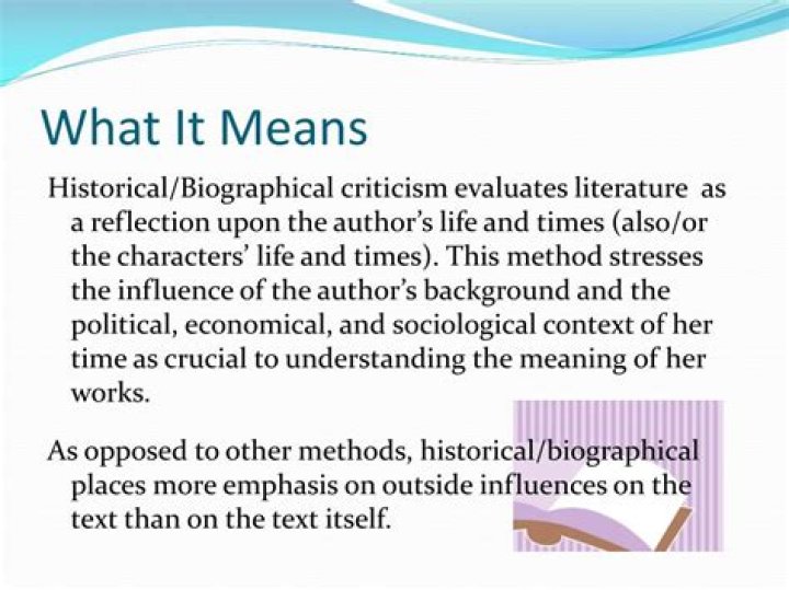 What is historical biographical approach?