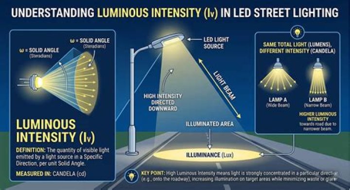 What is luminous intensity of LED?