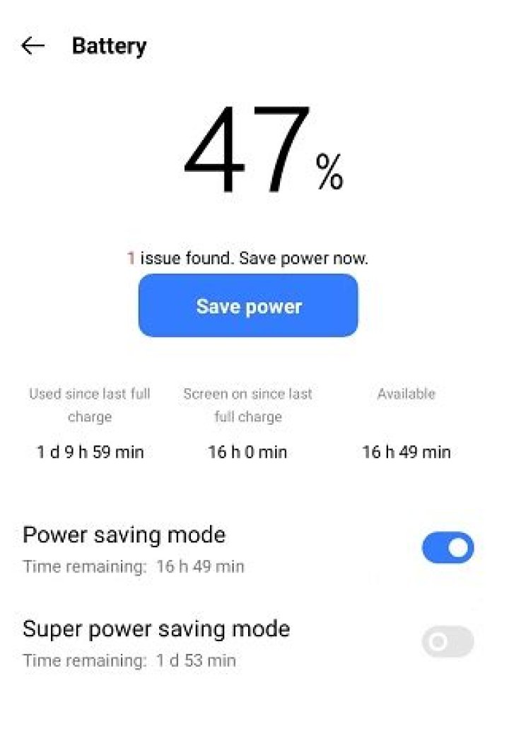 What is power saving mode in Android?