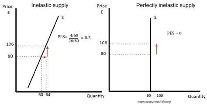 What is relatively inelastic supply?