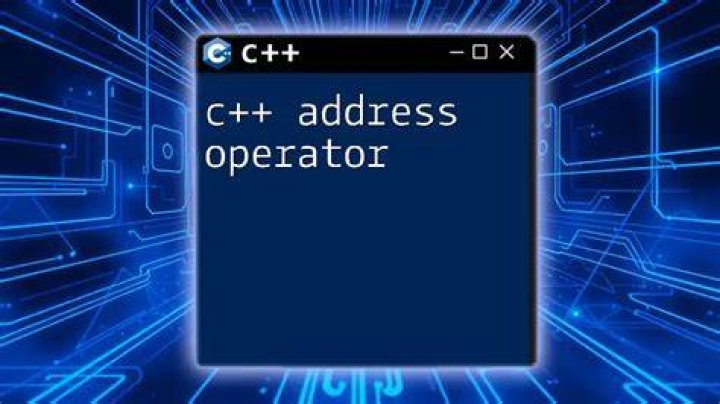 What is the address operator?