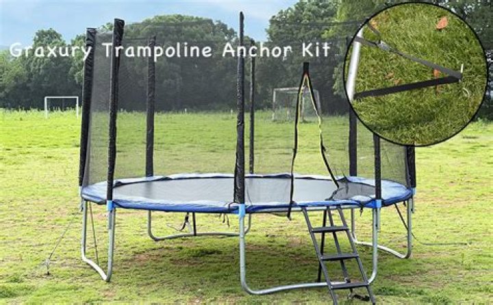 What is the best way to tie down a trampoline?